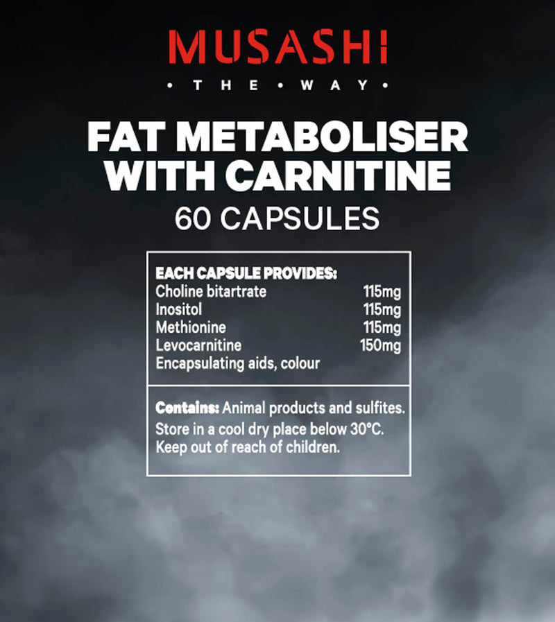 Load image into Gallery viewer, MUSASHI Fat Metaboliser with Carnitine - 60 Capsules