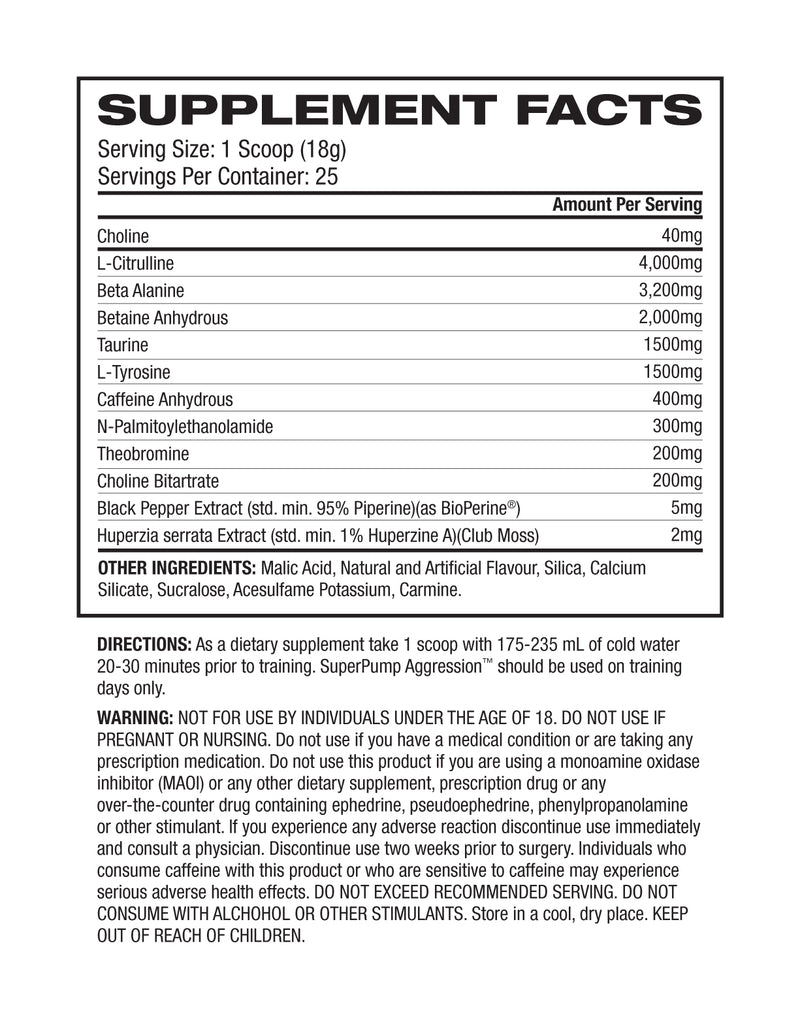 Load image into Gallery viewer, GASPARI Super Pump Aggression Pre Workout | 25 Serve