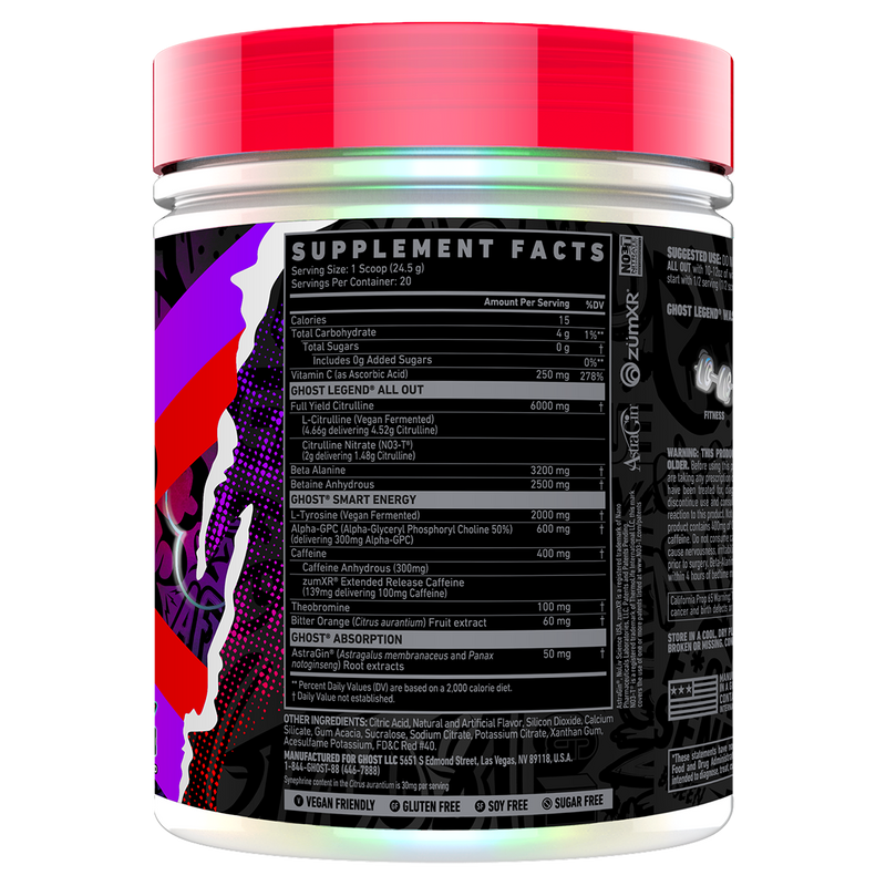 Load image into Gallery viewer, GHOST Legend All Out Pre-Workout | 20 Serves
