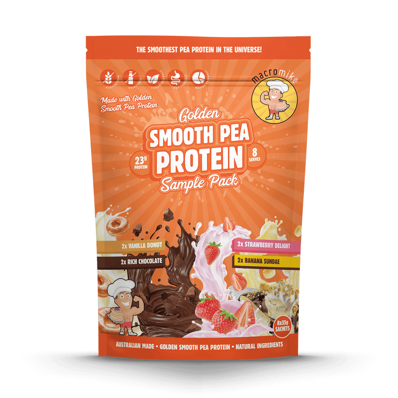 Load image into Gallery viewer, Macro Mike Golden Smooth Pea Protein - Nut Free Plant Protein | 23g Per Serve