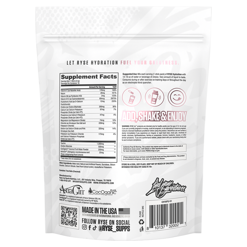 Load image into Gallery viewer, RYSE Hydration Electrolyte Drink Mix | 16 Serves