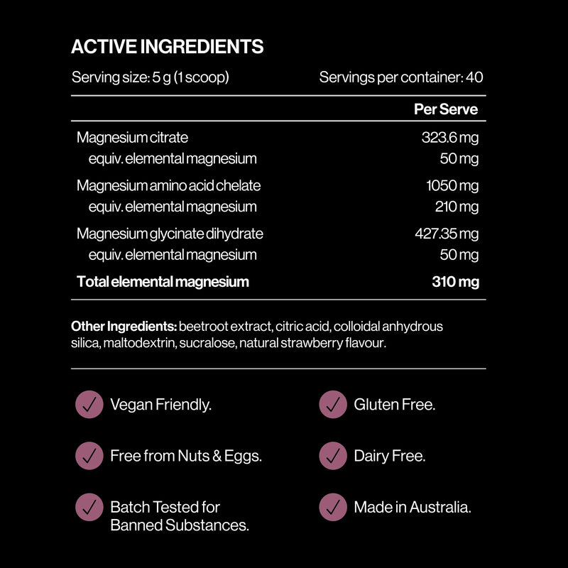 Load image into Gallery viewer, PILLAR Performance Triple Magnesium Powder | 400g