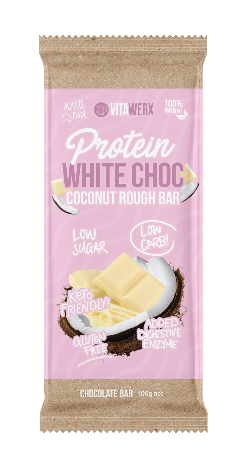 Load image into Gallery viewer, VITAWERX White Chocolate Protein Bars | 100g x 12