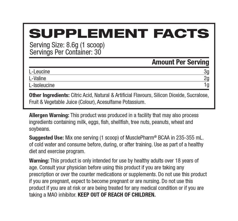 Load image into Gallery viewer, MUSCLEPHARM BCAA Powder | 30 Serves