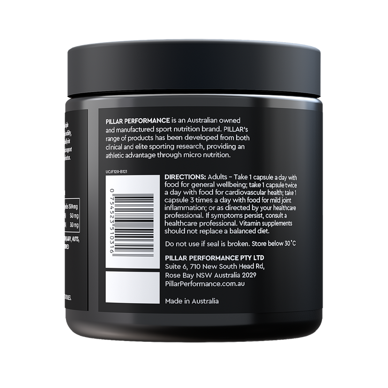 Load image into Gallery viewer, PILLAR Ultra Omega Fish Oil Orange 90 Capsules