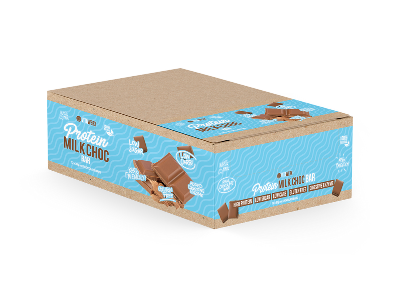 Load image into Gallery viewer, VITAWERX Milk Chocolate Protein Bar 35g x 12
