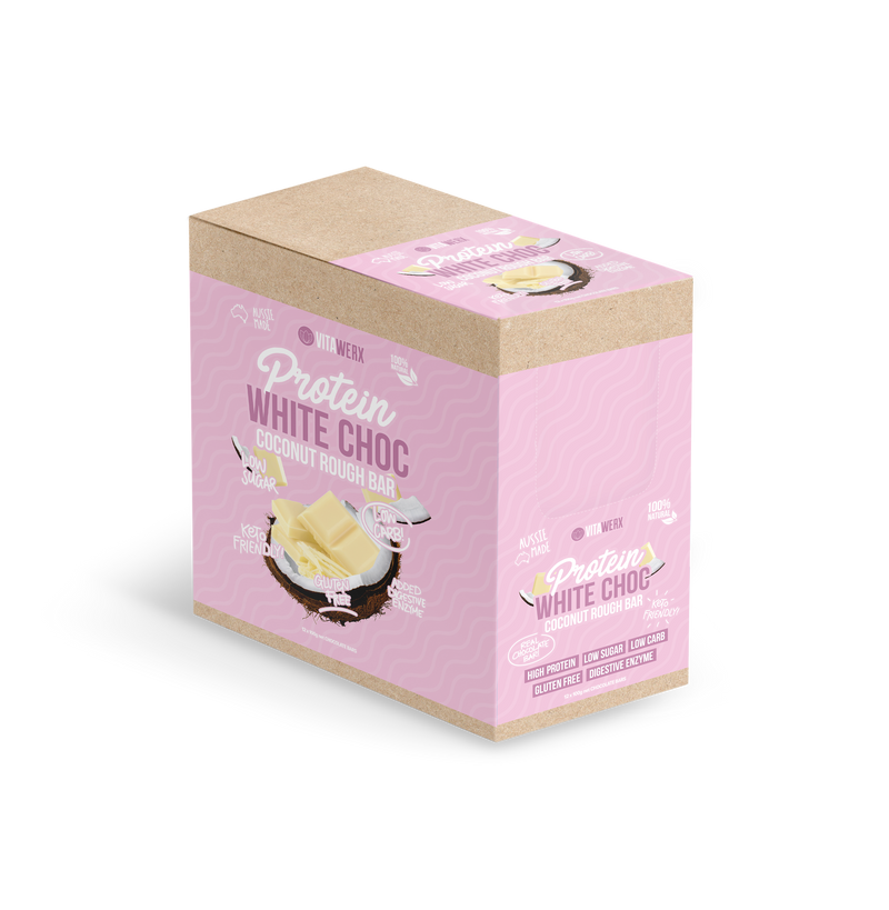 Load image into Gallery viewer, VITAWERX White Chocolate Protein Bars | 100g x 12