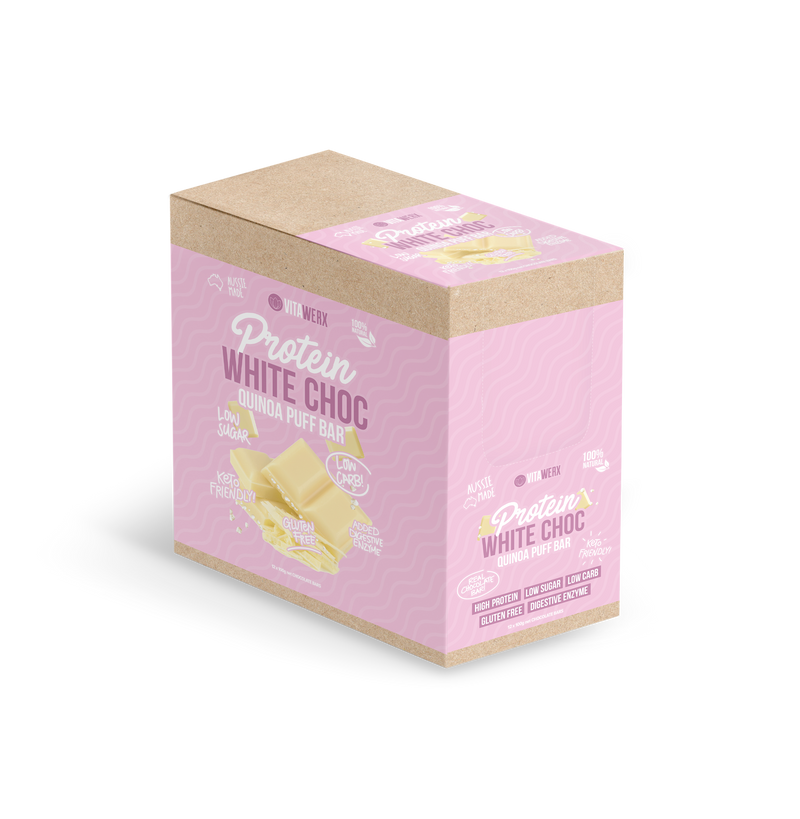 Load image into Gallery viewer, VITAWERX White Chocolate Protein Bars | 100g x 12