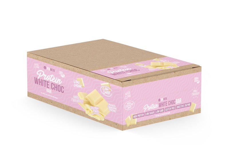 Load image into Gallery viewer, VITAWERX White Chocolate Protein Bars | 35g x 12