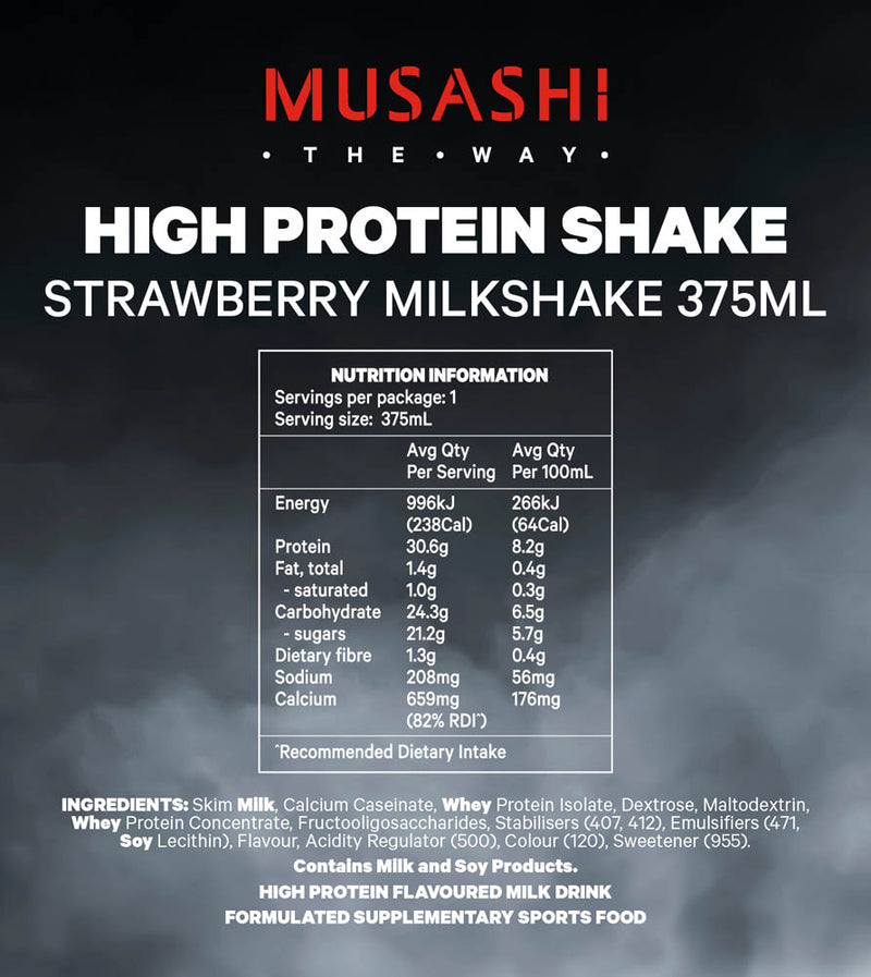 Load image into Gallery viewer, MUSASHI High Protein Shake 375ml - Box of 6
