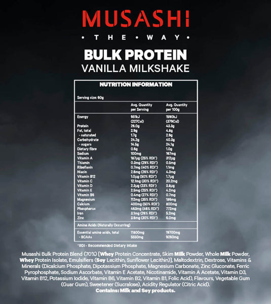 Musashi Bulk Protein Powder for the best protein shakes