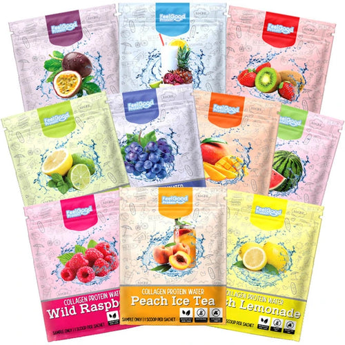 Feel Good Collagen Protein Water Sample Pack | 10 Flavours