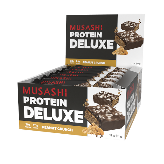 MUSASHI Deluxe Protein Bar 60g - Box of 12