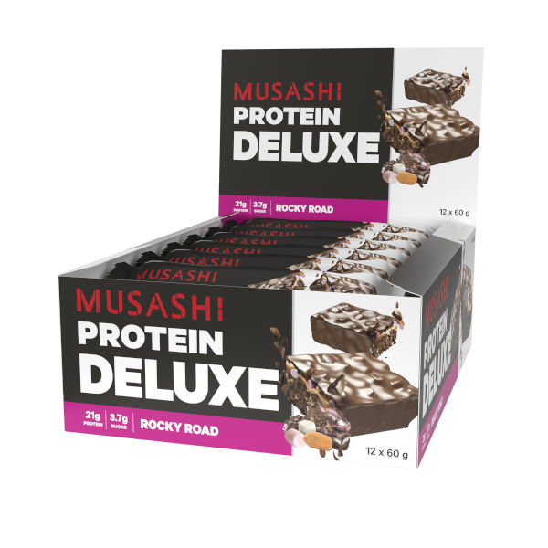 Load image into Gallery viewer, MUSASHI Deluxe Protein Bar 60g - Box of 12
