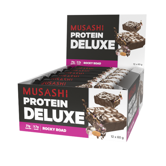 MUSASHI Deluxe Protein Bar 60g - Box of 12