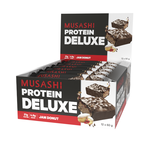 Load image into Gallery viewer, MUSASHI Deluxe Protein Bar 60g - Box of 12
