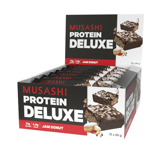 MUSASHI Deluxe Protein Bar 60g - Box of 12