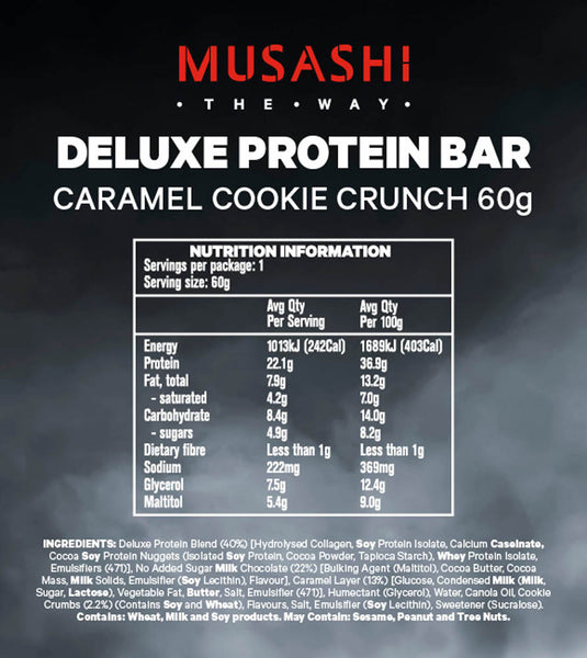 MUSASHI Deluxe Protein Bar 60g - Box of 12