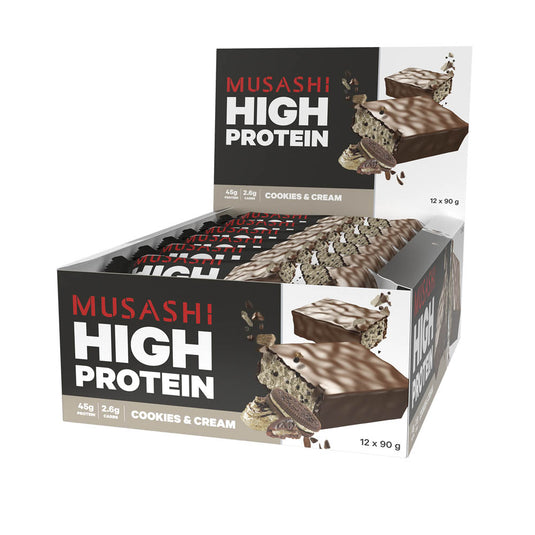 MUSASHI High Protein Bar 90g - Box of 12