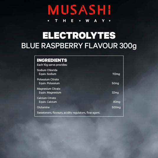 MUSASHI Electrolytes - 300g / 30 Serves