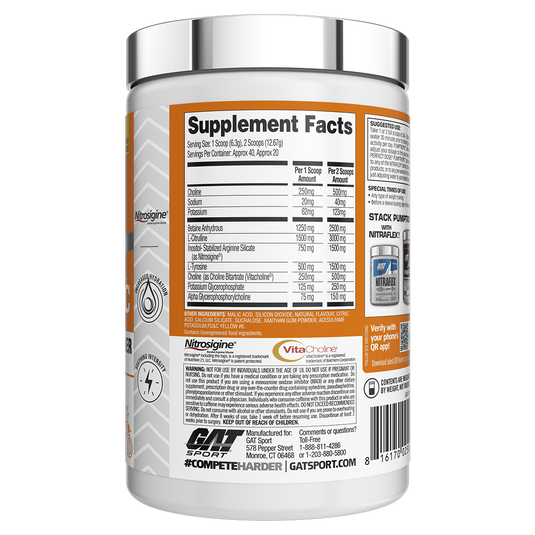 GAT Sport Pumptropic (Stimulant Free) Pre-Workout | 40 Serve