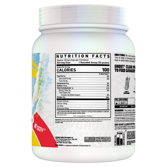 GHOST Lifestyle Clear Whey Isolate | 1lb (20 Serve)