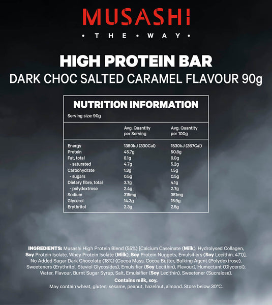 MUSASHI High Protein Bar 90g - Box of 12