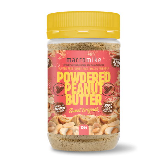 Macro Mike Powdered Peanut Butter - High Protein, 85% Less Fat | 156g