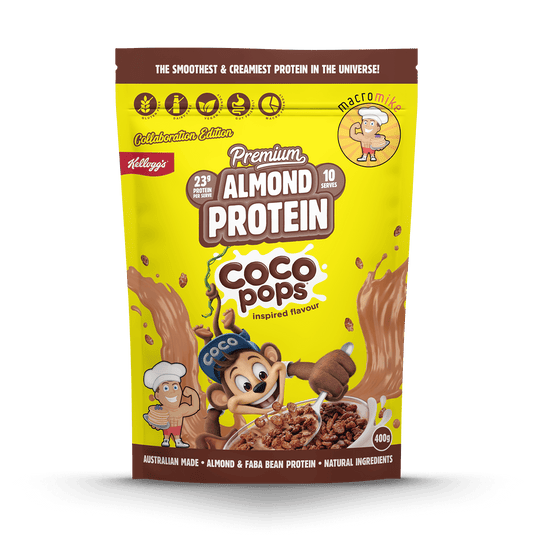 Macro Mike x Kellogg's Premium Almond Plant Protein - Coco Pops, Nutri-Grain & Froot Loops