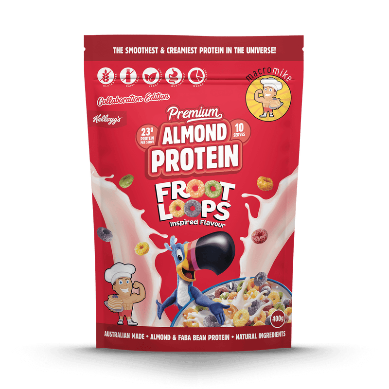 Load image into Gallery viewer, Macro Mike x Kellogg's Premium Almond Plant Protein - Coco Pops, Nutri-Grain &amp; Froot Loops
