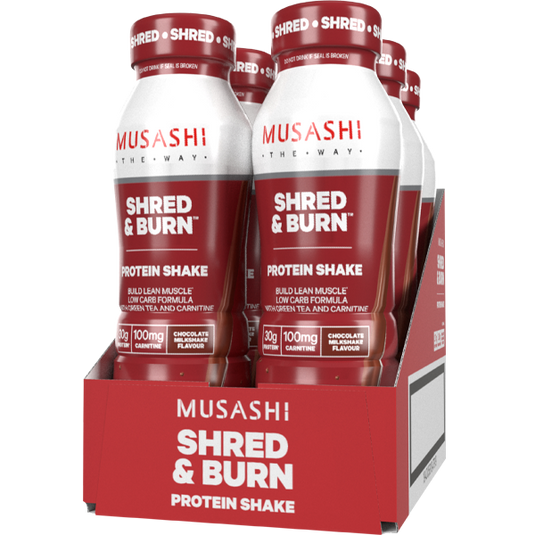 MUSASHI Shred & Burn Shake 375ml - Box of 6