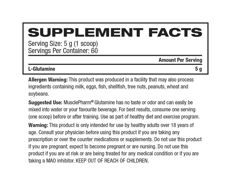 Load image into Gallery viewer, MUSCLEPHARM Glutamine Essentials | 60 Serves

