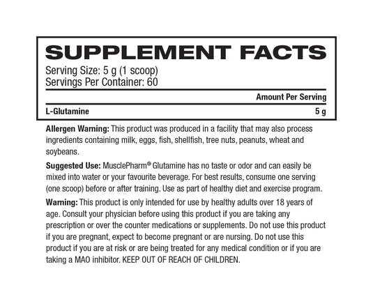 MUSCLEPHARM Glutamine Essentials | 60 Serves