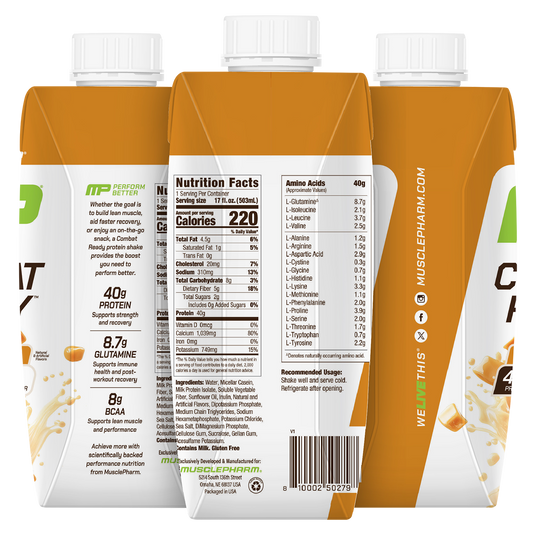 MusclePharm Combat Ready RTD Protein Shake | 12 x 500ml