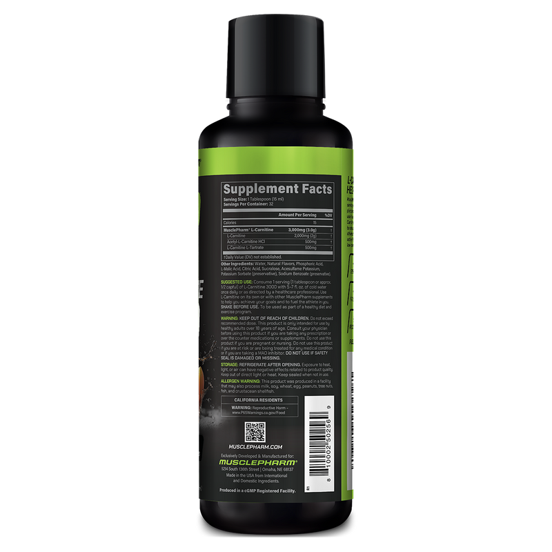 Load image into Gallery viewer, MusclePharm L-Carnitine 3000 Liquid | 32 Serves

