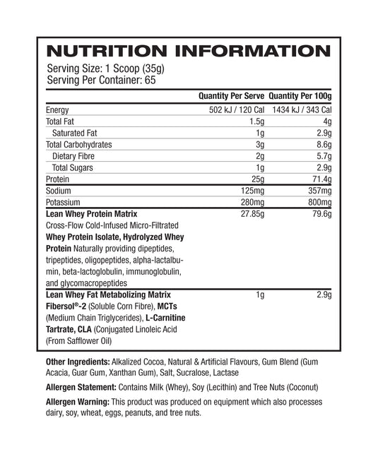 MuscleSport Lean Whey ISO Hydro | 5lb 65 Serves