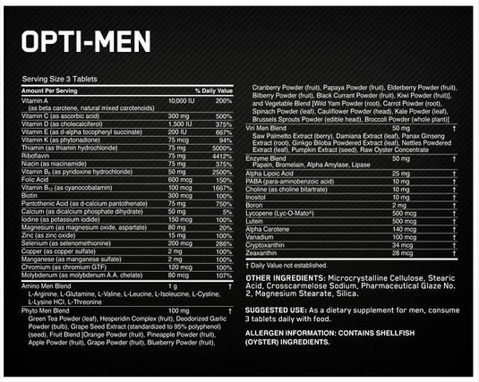 OPTIMUM NUTRITION Opti-Men Multi Vitamin - 150 Tabs