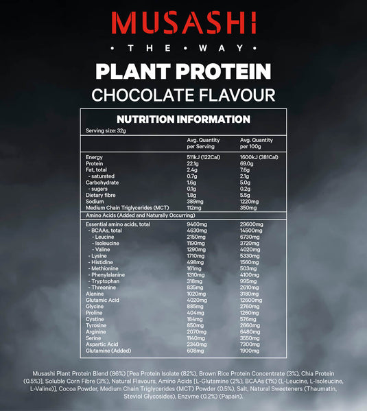 Musashi Plant Protein Powder for the best protein shakes