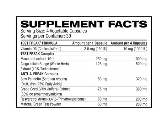 Pharmafreak Gold Edition Test Freak | 120 Capsules