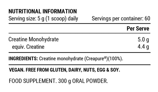 Pillar Performance Creatine Monohydrate - 100% Creapure | 300g (60 Serves)