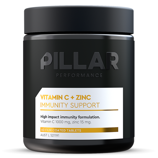 Pillar Performance Vitamin C + Zinc - Immune Support for Athletes | 60 Tablets