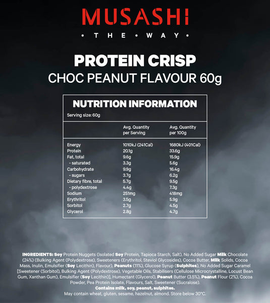 MUSASHI Protein Crisp 60g - Box of 12