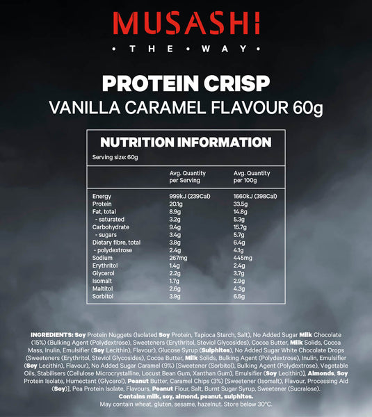 MUSASHI Protein Crisp 60g - Box of 12