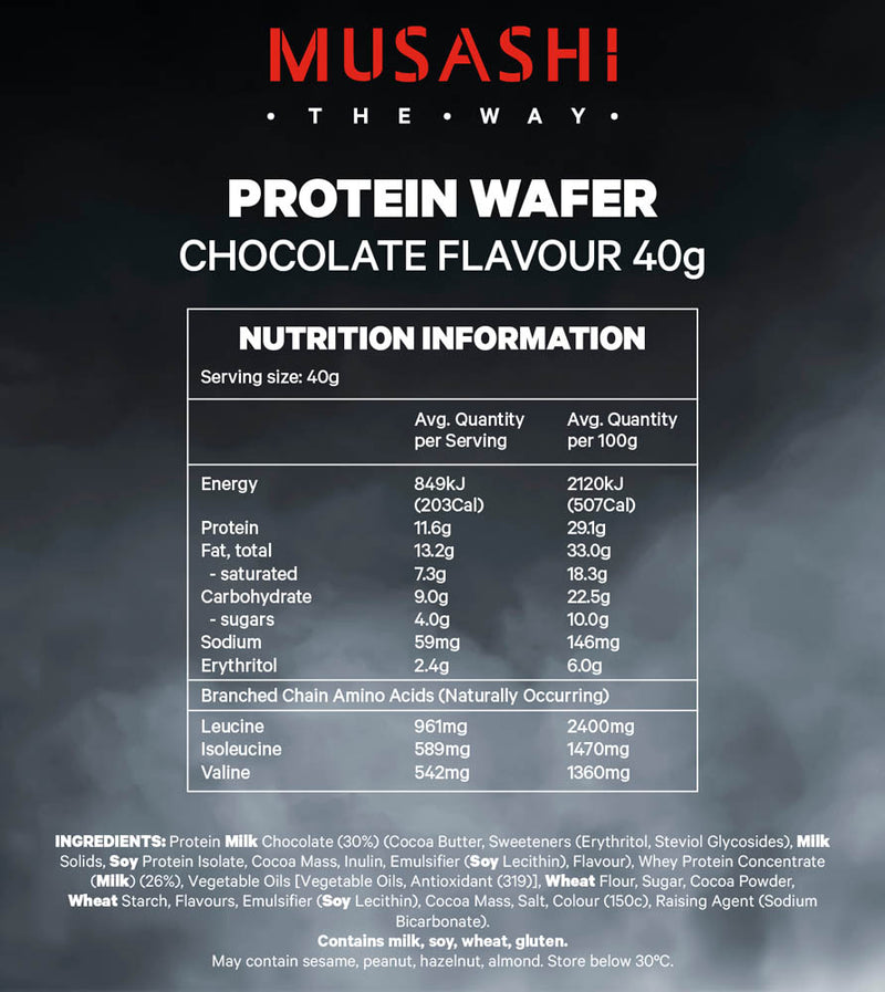 Load image into Gallery viewer, MUSASHI Protein Wafer Bar 40g - Box of 12
