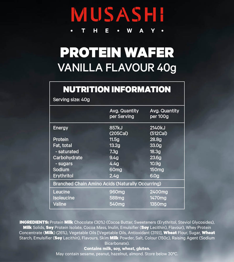 Load image into Gallery viewer, MUSASHI Protein Wafer Bar 40g - Box of 12
