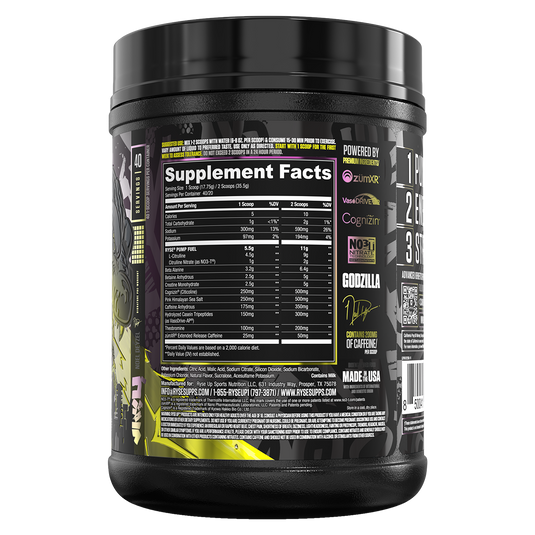 Supplement container with supplement facts label on a white background