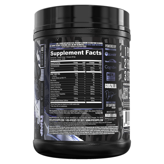Supplement container with 'Supplement Facts' label on a white background