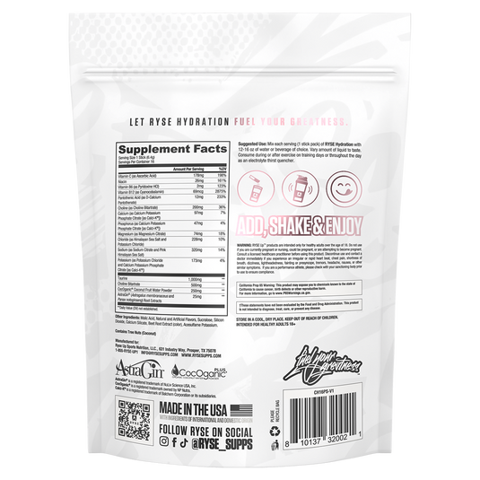 RYSE Hydration Electrolyte Drink Mix | 16 Serves