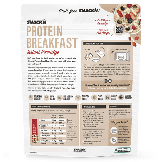 Protein Breakfast - Instant Porridge by Snack'n | 15 Serves