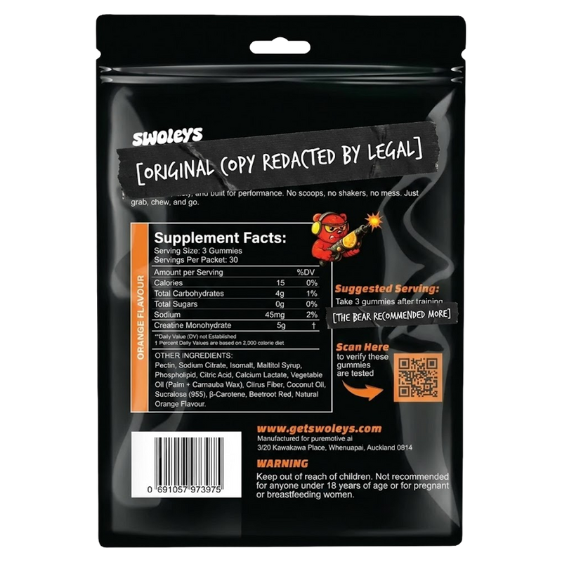 Load image into Gallery viewer, Swoleys Sour Creatine Gummy Bullets | 30 Serves
